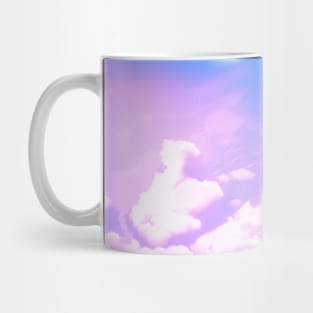 Over the Cotton Candy Cumulonimbus Clouds Landscape Painting - Relaxing Scenery Design Mug